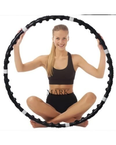 Спортивный массажный утяжеленный магнитный обруч для похудения Hula Hoop Professional (HA-530)