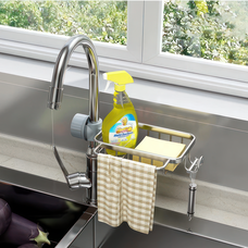 Сушарка-органайзер алюмінієвий на змішувач із кріпленням для крана (HA-542)