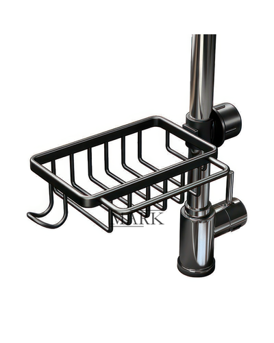 Сушилка-органайзер алюминиевый на смеситель с креплением для крана (HA-542)