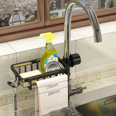 Сушарка-органайзер алюмінієвий на змішувач із кріпленням для крана (HA-542)