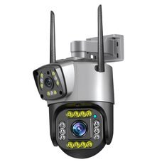 Поворотная уличная камера видеонаблюдения с 2 объективами V380/360 WiFi (YAB)