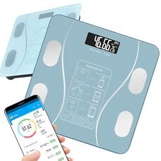 Умные напольные весы Sokany SK-19019 с Bluetooth и показателями анализа тела, Голубой (4393)