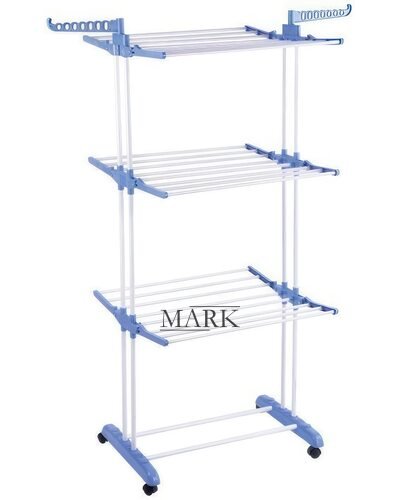 Напольная вертикльная складная сушилка-стойка для одежды Tiers Garment Rack With Wheels (MA-51)