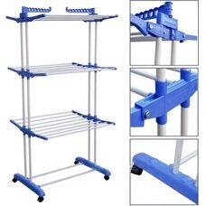 Підлогова вертикальна складна сушарка-стійка для одягу Tiers Garment Rack With Wheels (MA-51)