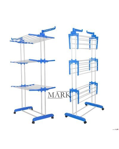 Напольная вертикльная складная сушилка-стойка для одежды Tiers Garment Rack With Wheels (MA-51)