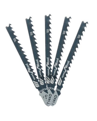Пилки для лобзика Bochao T144D Wood, 5 шт, прямой рез, для дерева, 5-50 мм (YAB)