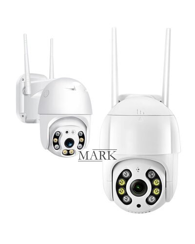 Поворотная уличная WiFi камера видеонаблюдения V380 Pro 4MP IP66, 360°, ночное видение, микрофон, динамик (YAB)