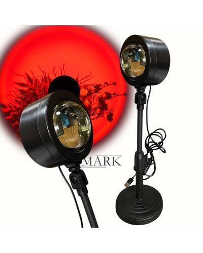 Лампа LED Q7 для селфи с проекцией заката Sunset Lamp 28-38 см, Sunset red (YAB)