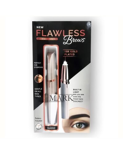 Женский триммер для бровей Finishing Touch Flawless Brows подсветка, питание от батарейки, Серый (YAB)