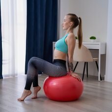 М'яч для фітнесу фітбол Yoga Ball 75 см Червоний (HA-710)