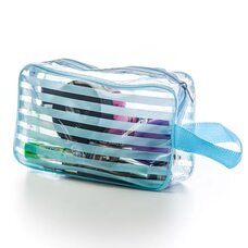 Дорожня косметична сумка-пенал для поїздок 20×12×7 см Блакитний (YAB)