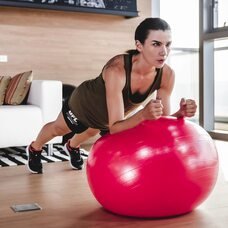 М'яч для фітнесу фітбол Yoga Ball 75 см Рожевий (HA-710)