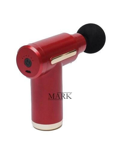 Вибрационный перфорированный аккумуляторный массажер для мышц Fascial Gun CY-720 Красный (YAB)