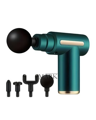 Вибрационный перфорированный аккумуляторный массажер для мышц Fascial Gun CY-720 Зеленый (YAB)