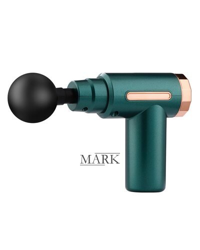 Вибрационный перфорированный аккумуляторный массажер для мышц Fascial Gun CY-720 Зеленый (YAB)