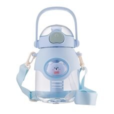 Пляшка дитяча для води пластикова Ведмедик, 820 мл., Блакитний (YAB)