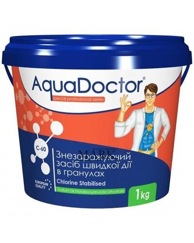 Хлор для бассейна AquaDoctor C-60 1 кг в гранулах 015540 (AT)