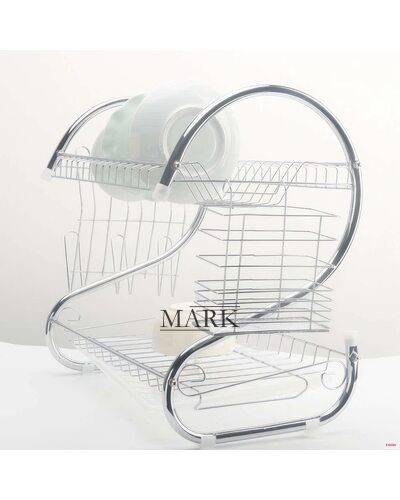 Металлическая двухуровневая сушилка для хранения и сушки посуды Kitchen Storage Rack (HA-214/AB-208)