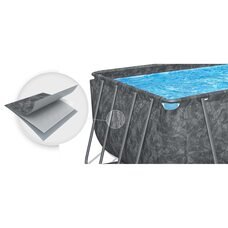 Прямокутний каркасний басейн сходи, тент, фільтр-насос у комплекті Bestway 561KA, 549 х 274 х 132 см 16477 л