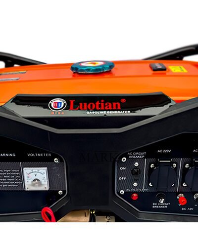 Бензиновый однофазный генератор с медной обмоткой LUOTIAN 6500, 6,5 кВт 2в1 + Газовый карбюратор с редуктором 188F от 6 кВт
