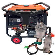 Бензиновий однофазний генератор з мідною обмоткою LUOTIAN 6500, 6,5 кВт 2в1 + Газовий карбюратор з редуктором 188F від 6 кВт