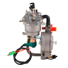 Бензиновий однофазний генератор з мідною обмоткою LUOTIAN 6500, 6,5 кВт 2в1 + Газовий карбюратор з редуктором 188F від 6 кВт