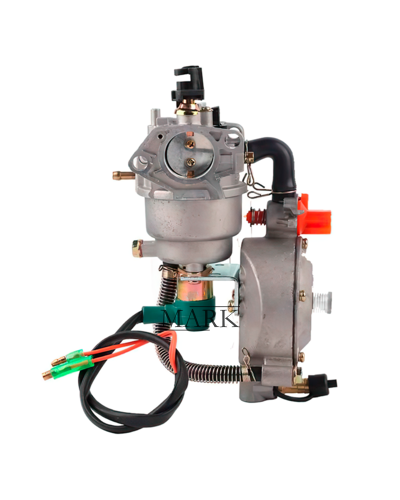 Бензиновый однофазный генератор с медной обмоткой LUOTIAN 6500, 6,5 кВт 2в1 + Газовый карбюратор с редуктором 188F от 6 кВт