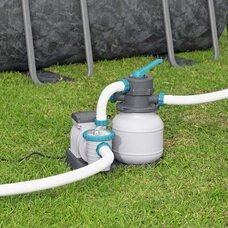 Прямокутний каркасний басейн сходи, тент, фільтр-насос у комплекті Bestway 561KG, 732 х 366 х 132 см 30045 л