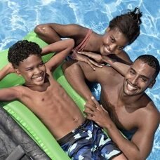 Прямокутний каркасний басейн сходи, тент, фільтр-насос у комплекті Bestway 561KJ, 956 х 488 х 132 см 52231 л 