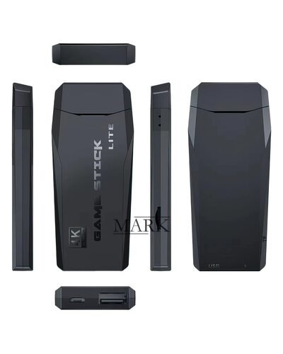 Портативная беспроводная игровая приставка-консоль Game Stick Lite 64 Gb для ТВ 4k Ultra HD 2 геймпада (626)