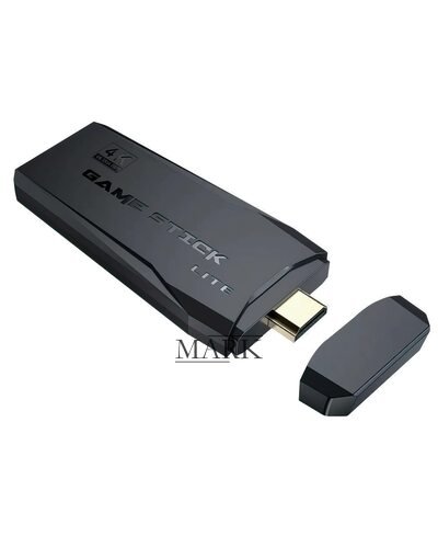 Портативная беспроводная игровая приставка-консоль Game Stick Lite 64 Gb для ТВ 4k Ultra HD 2 геймпада (626)