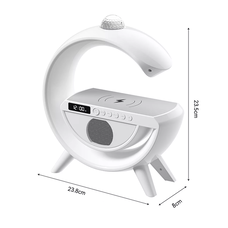 Многофункциональный ночник Bluetooth колонка 3в1 с беспроводной зарядкой RGB 2388 Rainbow (HA-36)