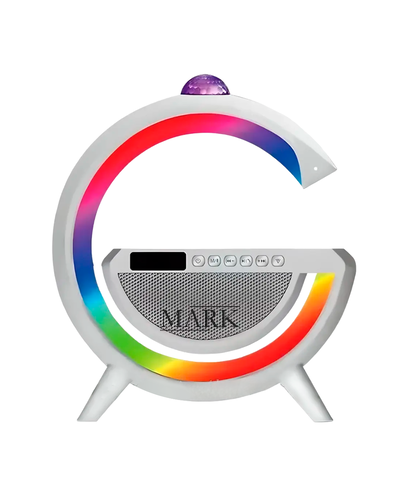 Многофункциональный ночник Bluetooth колонка 3в1 с беспроводной зарядкой RGB 2388 Rainbow (HA-36)