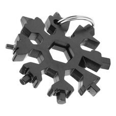 Мультитул в виде снежинки универсальный инструмент Wrench Tool 18 в 1 Черный (YAB)
