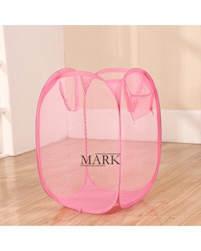 Корзина-сетка для игрушек, одежды Mesh 32*32*49см Розовый (YAB)