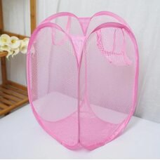 Кошик-сітка для іграшок,одягу Mesh  32*32*49см Рожевий (YAB)