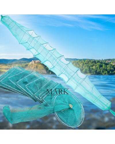 Складная кордовая раколовка "Гармошка" для ловли раков 8м размер каркаса 25х40 см (КР)