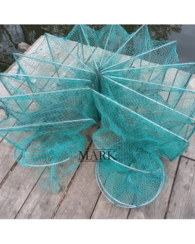 Складная кордовая раколовка "Гармошка" для ловли раков 10м размер каркаса 25х40 см (КР)