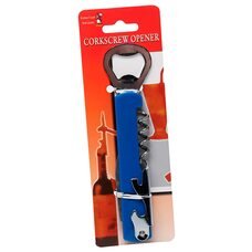 Штопор для відкривання пляшок KitchenExpert 3в1 14 см Синій (YAB)