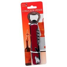 Штопор для відкривання пляшок KitchenExpert 3в1 14 см Коричневий (YAB)