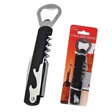 Штопор для открывания бутылок KitchenExpert 3в1 14 см Черный (YAB)
