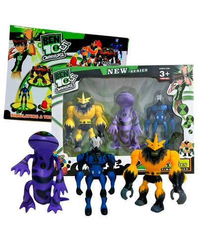 Детские игрушечные коллекционные светящиеся фигурки G15995/0843А-18 3 BEN10 5 серии - Ион+Хамелеон+Чоксквоч (NI)