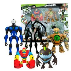Детские игрушечные светящиеся фигурки G16001/0844А-6 BEN10 5 серии - Ион+Часовой механизм+Фитбек+Блокс+Ител (NI)