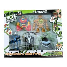 Дитячі іграшкові фігурки, що світяться G16001/0844А-6 BEN10 5 серії - Іон+Годинний механізм+Фітбек+Блокс+Ітел (NI)