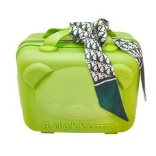 Подарунковий набір канцелярії у бежевій валізі на 45 предметів "Панда" у зеленій валізці