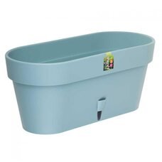 Овальный горшок для цветов с автополиванием «LATINA WINDOW BOX» 17*39,5см, 6,7л Нефрит (DRKJ)