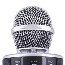 Беспроводной Bluetooth Караоке-микрофон WS-858 Bluetooth USB, AUX FM Черный (HA-50)