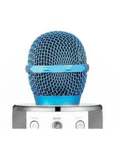 Беспроводной Bluetooth Караоке-микрофон WS-858 Bluetooth USB, AUX FM Голубой (HA-50)