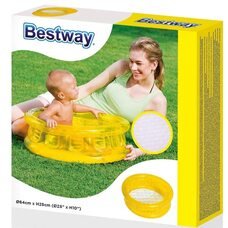 Дитячий надувний басейн з надувним дном 41 л BestWay 51112 Жовтий (LM)