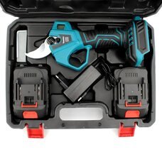 Портативний садовий акумуляторний секатор з дисплеєм, пластиковим кейсом та 2 АКБ в комплекті Makita DUP270 Digital (24V, 5AH)